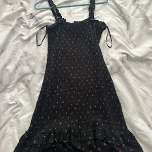 Elegant Black Floral Dress